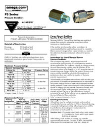 Thumbnail of document Manual - PS-4E Pressure Snubbers to Protect Against Pressure Surges